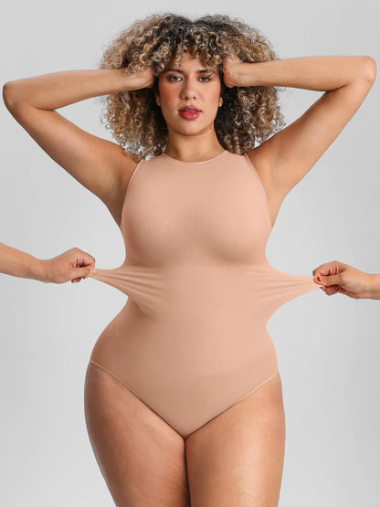 🏆LUCKYSONG® Body de uso diario sin costuras con escote redondo y textura suave.