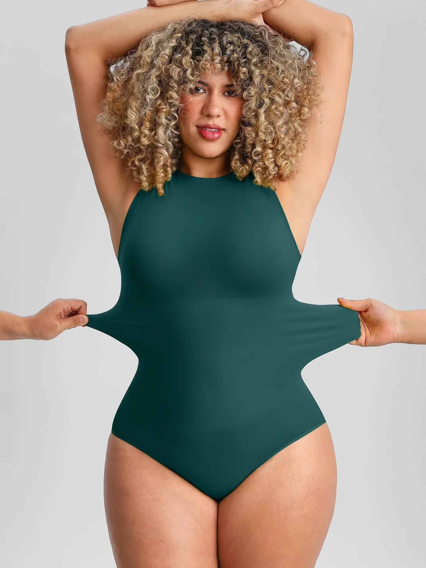 🏆LUCKYSONG® Body de uso diario sin costuras con escote redondo y textura suave.