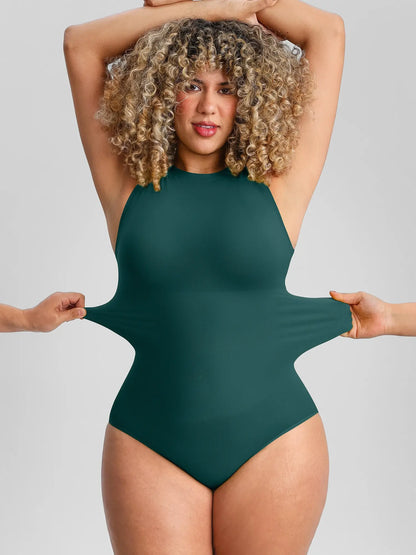 🏆LUCKYSONG® Body de uso diario sin costuras con escote redondo y textura suave.