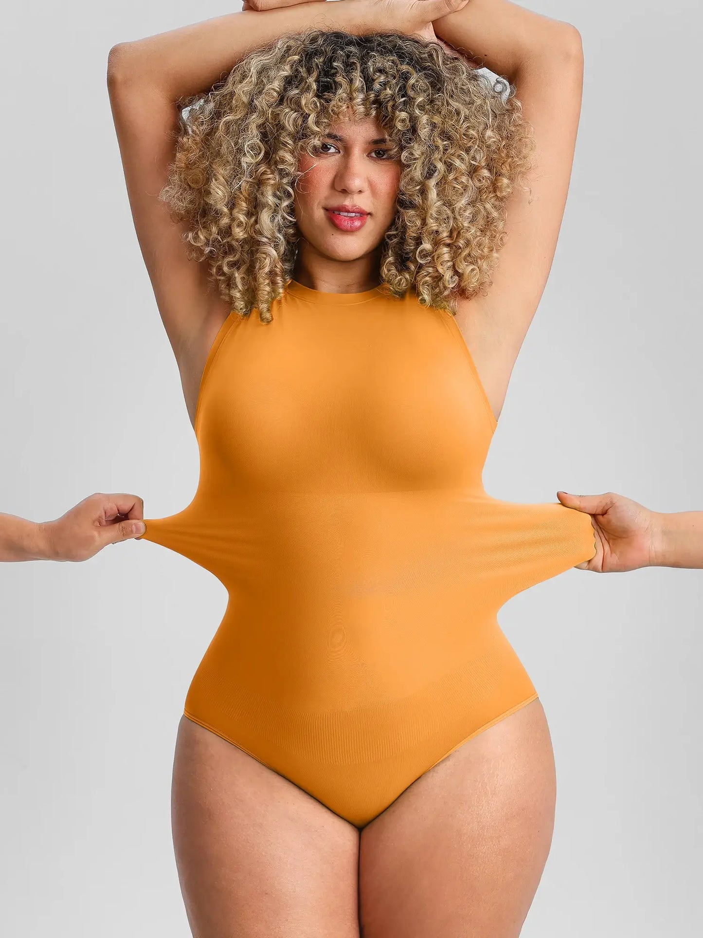 🏆LUCKYSONG® Body de uso diario sin costuras con escote redondo y textura suave.