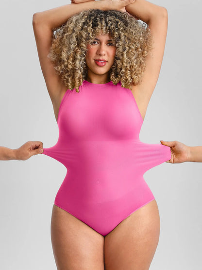 🏆LUCKYSONG® Body de uso diario sin costuras con escote redondo y textura suave.