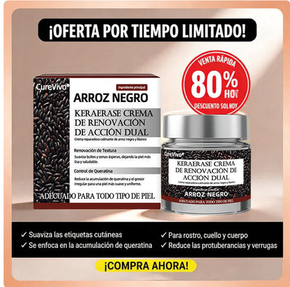 Cortificación oficial 😊 𝑪𝒖𝒓𝒆𝑽𝒊𝒗𝒐® Crema reparadora dual con células madre de arroz negro