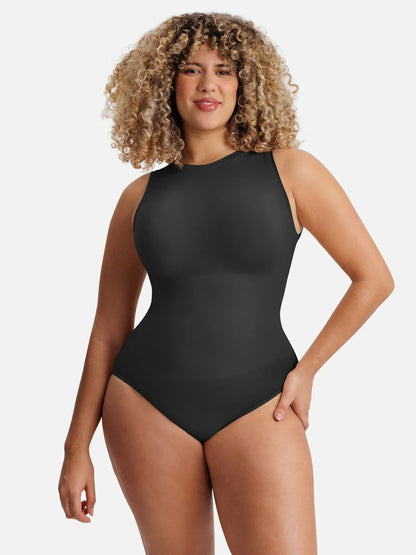 🏆LUCKYSONG® Body de uso diario sin costuras con escote redondo y textura suave.